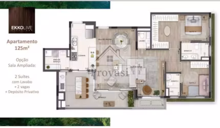 Ekko Live Alpha One - Venda-Ekko Live Alpha One- 128 m²-2 suites-R$ R$ 1.290.000,00