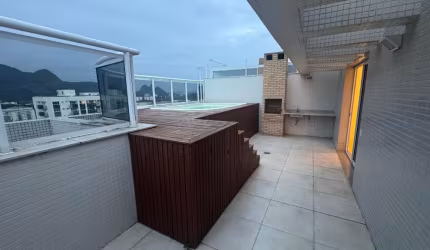 Cobertura Duplex três quartos com churrasqueira e piscina Privativa no Ilha Pura na Barra da Tijuca