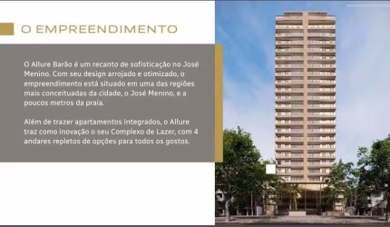 Excelente apartamento à venda 1 dormitório sendo 1 suíte, sacadas, vaga demarcada e lazer