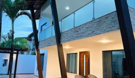 Casa para Locação em Camaçari, Abrantes, 5 dormitórios, 5 suítes, 6 banheiros, 4 vagas