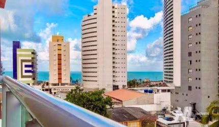 Flat com 1 vista mar à venda, 38 m² por R$ 320.000 - Ponta Negra - Natal/RN