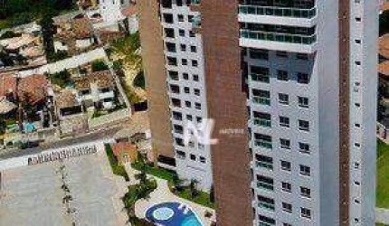 Apartamento com 2 dormitórios para alugar, 55 m² por R$ 2.331,00/mês - Capim Macio - Natal/RN