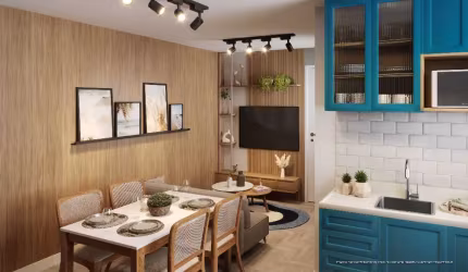 Lindo apartamento de dois quartos com localização estratégica