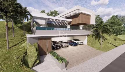 Casa 4 Suítes, Piscina com Borda Infinita - Bosque das Mansões, São José/SC