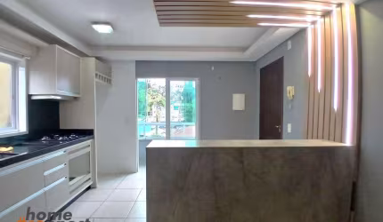 Apartamento com 57m², dois quartos, sacada, churrasqueira e cozinha planejada no bairro Santa Catarina por R$1.700,00 + taxas