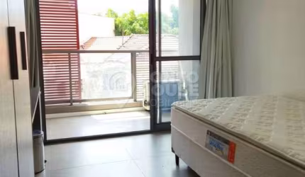 Studio mobiliado à venda e locação de 26m², mobiliado, 1 dormitório e 1 banheiro