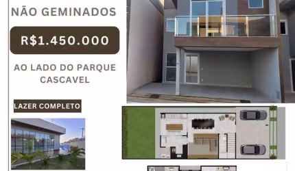 ATLANTIC DI LOURENZO Sobrado com 3 Quarto(s) e 4 banheiro(s) à Venda, 191 por R$ 1.450.000 no setor Jardim Atlântico VN22977