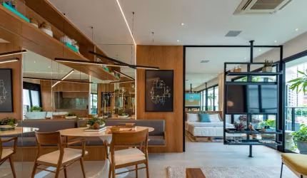 Ágio Invista no Gyro Rooftop, apartamento de 1 suíte de 46m2 no Setor Marista em Goiânia Flat com 1 Quarto(s) e 2 banheiro(s) à Venda, 46.6 por R$ 585.000 no setor Setor Marista VN23207