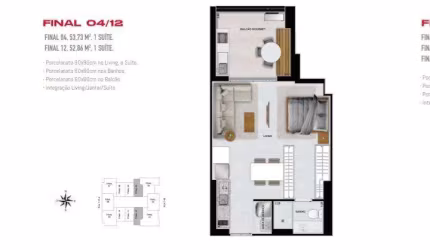 Ágio City Haut Compact Life Studio com 1 Quarto(s) e 1 banheiro(s) à Venda, 53 por R$ 647.464,5 no setor Setor Bueno FL23300