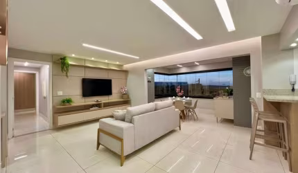 IBIRAPUERA MOBILIADO - 3 SUÍTES Apartamento com 3 Quarto(s) e 4 banheiro(s) à Venda, 105 por R$ 899.000 no setor Park Lozandes FL24099