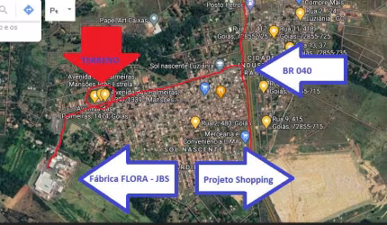 VENDO Terreno de esquina de frente para Avenida principal do Sol Nascente - LUZIÂNIA GO Área / Terreno à Venda, 3600 por R$ 620.000 no setor Parque Sol Nascente VN26541