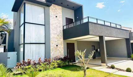 Sobrado Mobiliado no Portal do Sol Golfe Green Casa em Condomínio com 4 Quarto(s) e 5 banheiro(s) à Venda, 285 por R$ 2.900.000 no setor Residencial Goiânia Golfe Clube AU27366