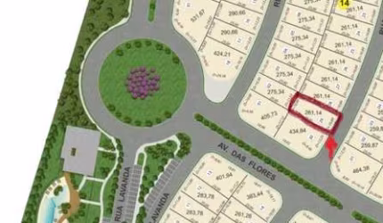 Ágio Lote Jardins Capri Lote à Venda, 261.14 por R$ 295.567,26 no setor Jardins Capri AX27296