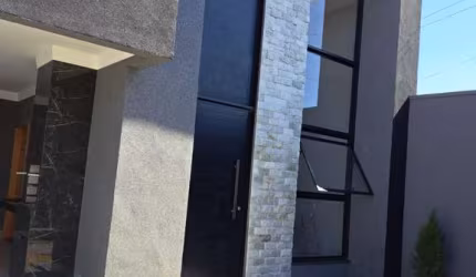 Casa Moderna com Pé Direito Duplo e Varanda Gourmet – Jardim Buriti Sereno, Aparecida de Goiânia Casa de Rua com 3 Quarto(s) e 3 banheiro(s) à Venda, 133.57 por R$ 650.000 no setor Residencial Recanto