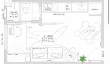 Studio com 1 dormitório à venda, 20 m² por R$ 280.000,00 - Buraquinho - Lauro de Freitas/BA