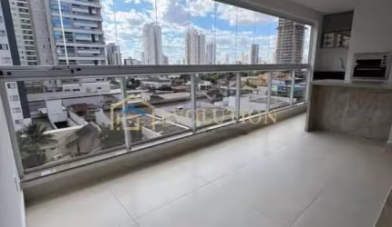 Apartamento 3 Suítes Mobiliado Setor Bueno, Varanda com Churrasqueira a carvão