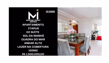 Apartamento em Itapuã, 03 Quartos, 02 Suítes, Sol da Manhã, 03 Vagas, Andar Alto, 165m2