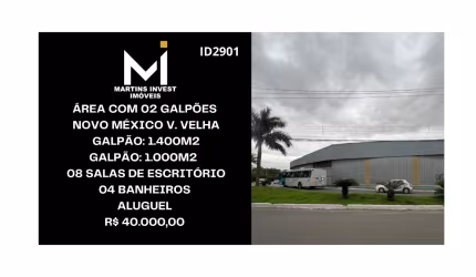 Área com 02 Galpões em Novo México, Vila Velha