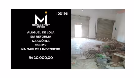 Ponto Comercial para aluguel na Glória com 220m2 R$ 10Mil
