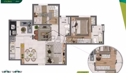 Lançamento, apartamento com varanda gourmet