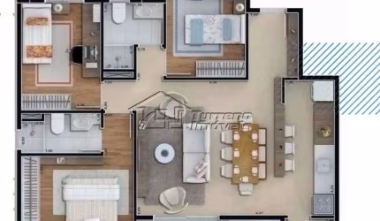Lindo apartamento novinho, com planta de 80m²