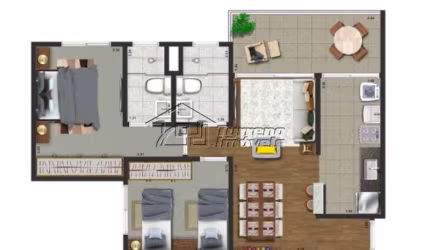 Lançamento - Apartamento 2 dormitórios com Varanda e Hobbybox