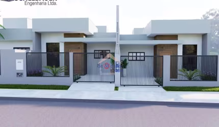 Três casas em construção à venda no bairro Bom Jesus em Rio Negro/PR