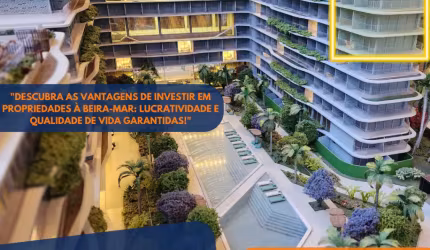 Exclusivo Flat pé na areia, vista definitiva com 72m², Ponta de Campina - Cabedelo