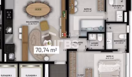 Tai Residências - Apartamento 2 quartos, sendo 2 suítes