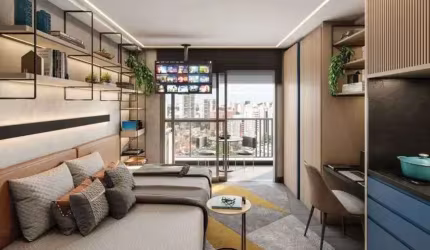 Studio para venda possui 27 m² com 1 quarto em Santo Amaro - São Paulo - SP