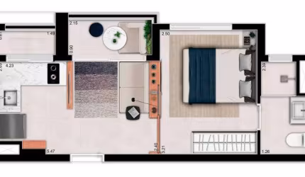 Apartamento para Venda em São Paulo, Vila Buarque, 1 dormitório, 1 suíte, 1 banheiro
