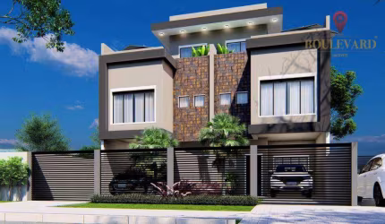 Sobrado Triplex novo, com 3 dormitórios à venda, 139 m² por R$ 1.100.000 - Santa Felicidade - Curitiba/PR