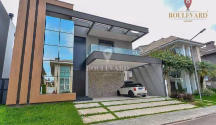 Casa nova mobiliada no Residencial Boulevard, com 4 suítes à venda, 387 m² por R$ 4.499.000 - Uberaba - Curitiba/PR