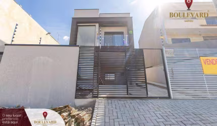 Sobrado novo de frente para a rua, com 3 dormitórios à venda, 122 m² por R$ 799.000 - Xaxim - Curitiba/PR