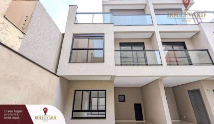 Sobrado novo em condomínio fechado, com 3 dormitórios à venda, 128 m² por R$ 879.000 - Jardim das Américas - Curitiba/PR