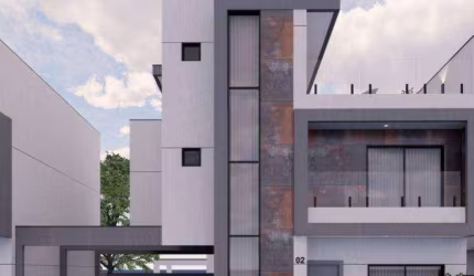 Sobrado novo em condomínio fechado com 3 dormitórios à venda, 129 m² por R$ 898.000 - Capão Raso - Curitiba/PR