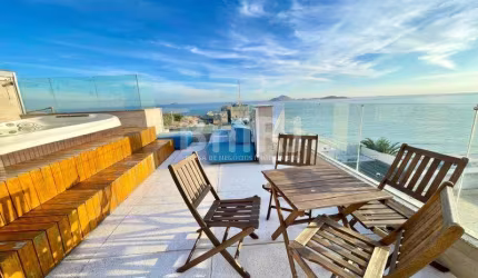 Ipanema! Francisco Otaviano. Linda cobertura triplex. 2 quartos suíte . Jacuzzi . Churrasqueira . 144 m2. 2 vagas. Vista maravilhosa por do sol !!!