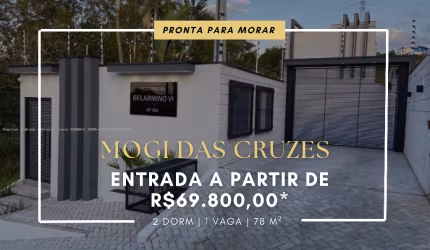 Sobrado novo em condomínio fechado em Mogi das Cruzes