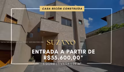 Casa Nova em Suzano: Entrada a Partir de R$ 55.600,00