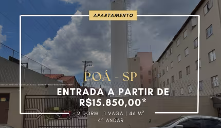 Com Apenas R$ 15.850,00 de Entrada, Esse Imóvel em Poá Pode Ser Seu!