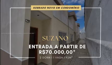 SOBRADO EM CONDOMÍNIO PARA VENDA EM SUZANO ENTRADA DE 70.000,00- CAXANGÁ