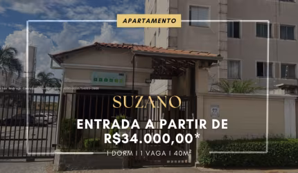 Apartamento para venda em Suzano (Parque Suécia) entrada de 34.000,00- Vila Urupês