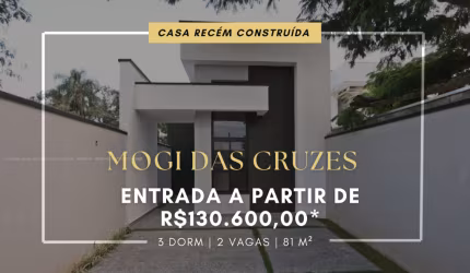 CASA À VENDA EM MOGI DAS CRUZES 173.700,00 DE ENTRADA- VILA DA PRATA