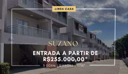 SOBRADO EM CONDOMÍNIO FECHADO PARA VENDA EM SUZANO (PORTEIRA FECHADA)- ENTRADA DE 267.000,00 - JD. GUAIÓ