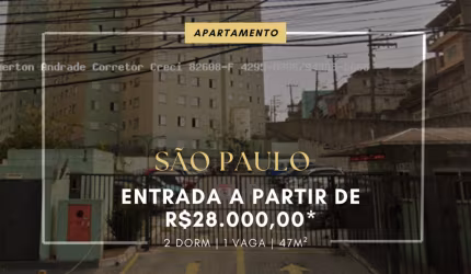 APARTAMENTO À VENDA EM SÃO PAULO- ENTRADA DE 28.000,00 - GUAIANAZES