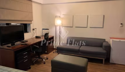 Flat disponível para locação no Meliá Ibirapuera, com 26m², 1 dormitório e 1 vaga de garagem