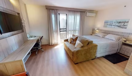 Flat disponível para locação no Radisson Blu São Paulo em Pinheiros, com 32m², 1 dormitório e 1 vaga