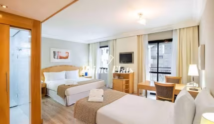 Flat disponível para venda no TRYP Higienópolis Hotel, com 32m², 1 dormitório e 1 vaga de garagem
