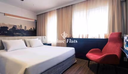 Flat disponível para locação no Mercure São Paulo Bela Vista, com 28m², 1 dormitório e 1 vaga de garagem