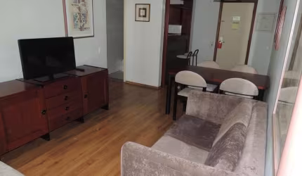 Flat disponível para venda no Saint Moritz Flat Service, com 48m², 1 dormitório e 1 vaga de garagem
